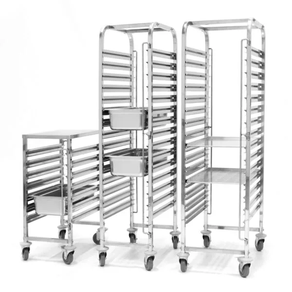 Wózek stalowy do transportu tac blach pojemników 15 x GN1/1 - Hendi 810613 3 810613 3