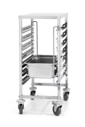 Wózek do transportu pojemników 7 x GN 1/1 z blatem roboczym - Hendi 810668 3 Wózek do transportu pojemników 7 x GN 1/1 z blatem roboczym - Hendi 810668 - obrazek 1