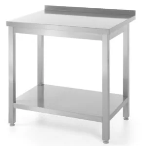 Stół blat roboczy do kuchni stalowy przyścienny z rantem i półką 80x60cm - Hendi 811450 2 Stół blat roboczy do kuchni stalowy przyścienny z rantem i półką 80x60cm - Hendi 811450 - obrazek 1