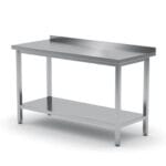 811498 stol blat roboczy do kuchni stalowy przyscienny z rantem i polka 160x60cm hendi 811498 hurtownia cena tanio