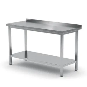 Stół blat roboczy do kuchni stalowy przyścienny z rantem i półką 180x60cm - Hendi 811504 2 Stół blat roboczy do kuchni stalowy przyścienny z rantem i półką 180x60cm - Hendi 811504 - obrazek 1