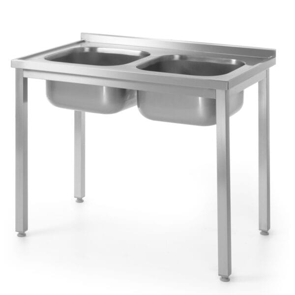 811580 stol blat roboczy do kuchni stalowy 2 zlewy 100x60cm hendi 811580 hurtownia cena tanio