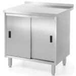 811665 stol blat roboczy kuchenny z szafka stalowy drzwi suwane 120x60cm hendi 811665 ean 8711369811665 hurtownia cena tanio