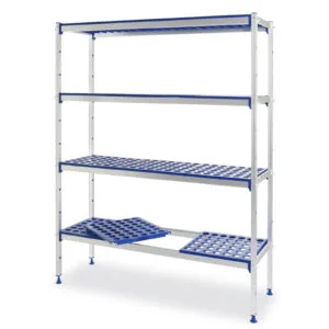Regał magazynowy gastronomiczny do kuchni aluminiowy na pojemniki GN1/1 szer. 112cm 6 Regał magazynowy gastronomiczny do kuchni aluminiowy na pojemniki GN1/1 szer. 112cm - obrazek 3