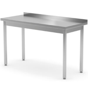 Stół blat roboczy stalowy przyścienny z rantem 100x70x85 cm - Hendi 812679 2 Stół blat roboczy stalowy przyścienny z rantem 100x70x85 cm - Hendi 812679 - obrazek 1
