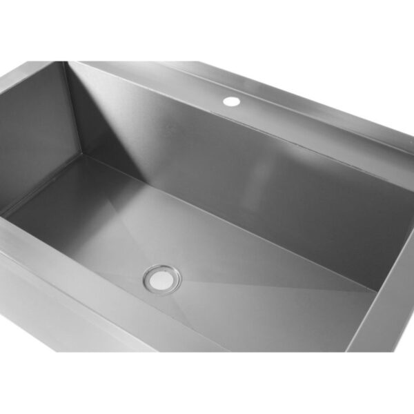 Stół z basenem jednokomorowym gastronomiczny spawany nierdzewny 120x60x85 cm - Hendi 813430 1 813430 1