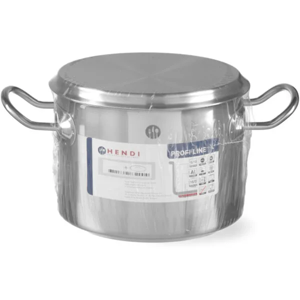 Garnek średni Profi Line z pokrywką 7 l śr. 240 x 150 h - Hendi 831403 2 831007 8