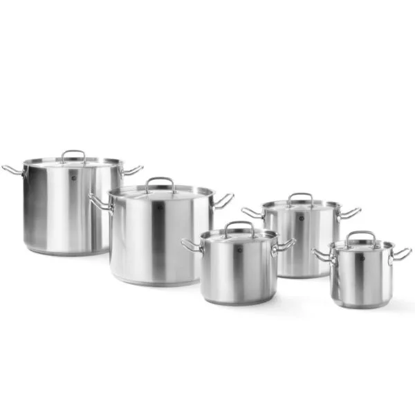 Garnek wysoki Kitchen Line z pokrywką 9 l śr. 240 x 200 h - Hendi 837306 8 837108 15