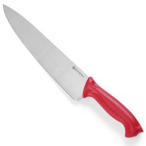 Nóż kucharski HACCP do surowego mięsa 320mm - czerwony - HENDI 842621 - obrazek 1
