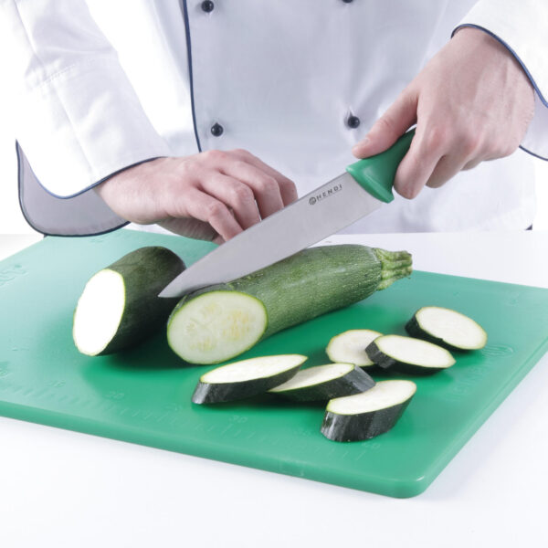 Nóż kucharski do warzyw i owoców HACCP 385mm - zielony - HENDI 842713 1 842713 1