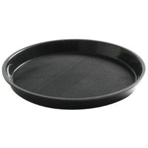 Taca kelnerska antypoślizgowa odporna okrągła z rantem śr. 36cm - czarna 4 Taca kelnerska antypoślizgowa odporna okrągła z rantem śr. 36cm - czarna - obrazek 2