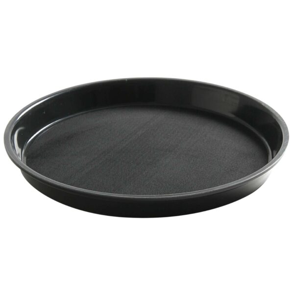 Taca kelnerska antypoślizgowa odporna okrągła z rantem śr. 36cm - czarna 1 878408 1