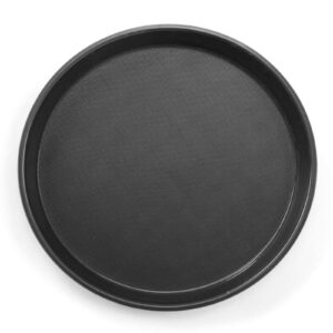 Taca kelnerska antypoślizgowa odporna okrągła z rantem śr. 36cm - czarna 5 Taca kelnerska antypoślizgowa odporna okrągła z rantem śr. 36cm - czarna - obrazek 3