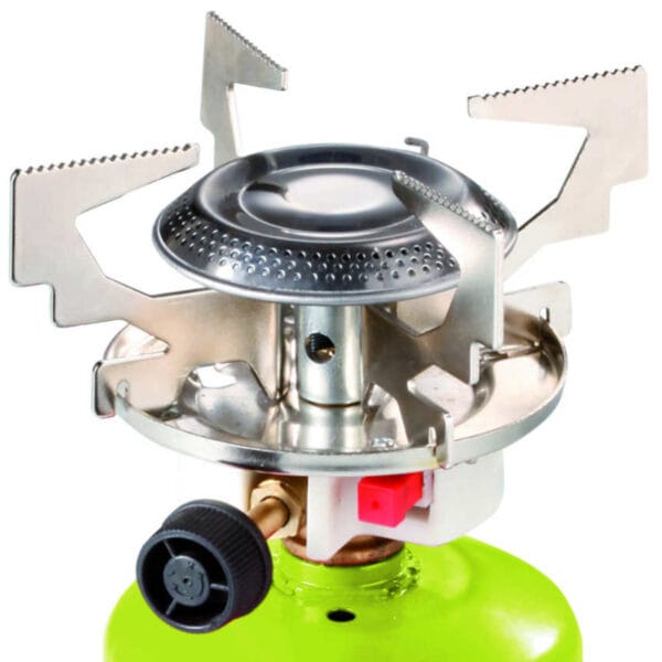 Kuchenka turystyczna na gaz na kartusze gazowe nakłuwane FOCUS piezo zapalnik 1.4kW 2 kp06010p 1