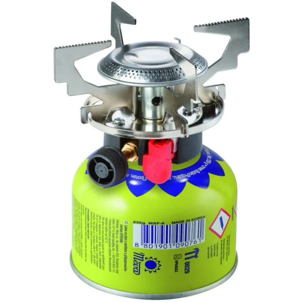 Kuchenka turystyczna na gaz na kartusze gazowe (gwint lub zawór) ATOS piezo zapalnik 1.8kW 3 kp06011p 2