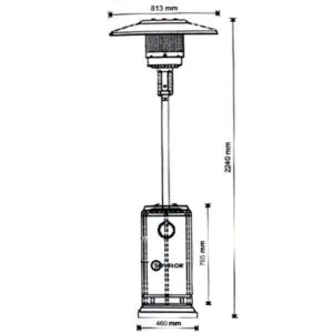 Lampa grzewcza gazowa parasol grzewczy ETNA BIAŁA na gaz PB LPG 11 Lampa grzewcza gazowa parasol grzewczy ETNA BIAŁA na gaz PB LPG - obrazek 6